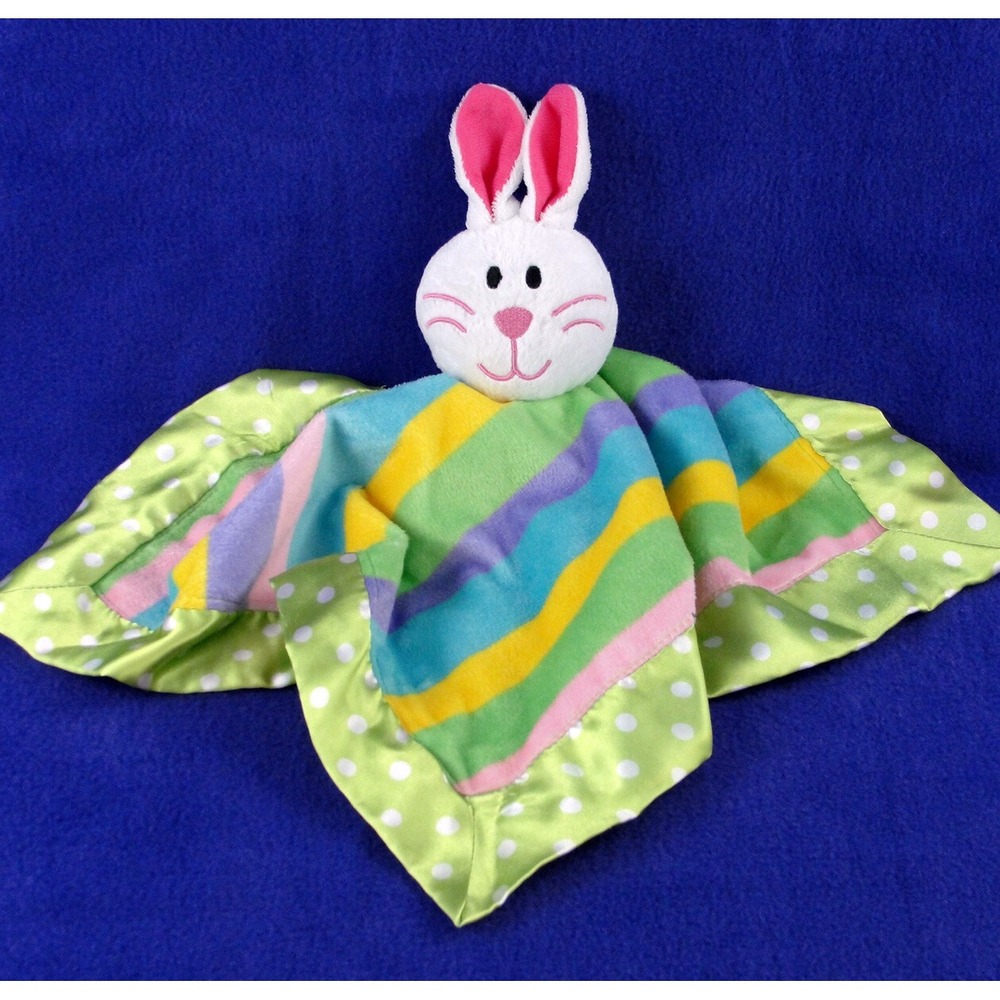Little Wishes Bunny Rabbit Plush Lovey Striped Security Blanket Hobby Lobby